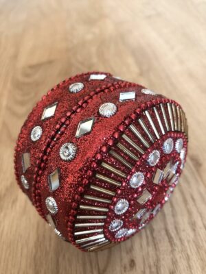 boite cadeaux, boite déco rouge brillant