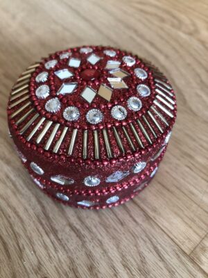 boite cadeaux, boite déco rouge brillant – Image 2
