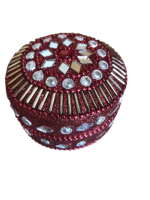 boite cadeaux, boite déco rouge brillant